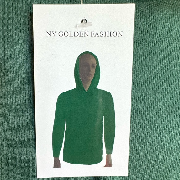 👕 NWT Men Hoodie Shirt UPF 50+ Long Sleeve Work Sports Fishing Lightweight Green - Picture 3 of 7